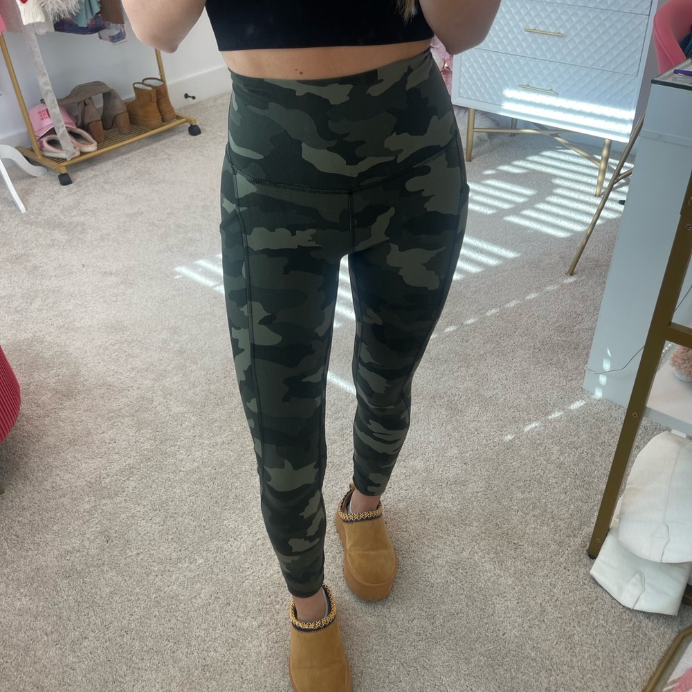 LuluLemon camo leggings. Size 2 - very stretchy
